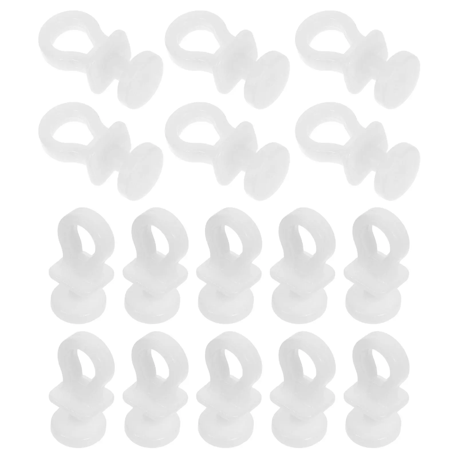 100 قطعة من البلاستيك الأبيض دش الستار السنانير للمسارات السلس الإنزلاق بكرات ديكور المنزل المسار الستار السنانير البلاستيك السكك الحديدية الطائرات الشراعية #1