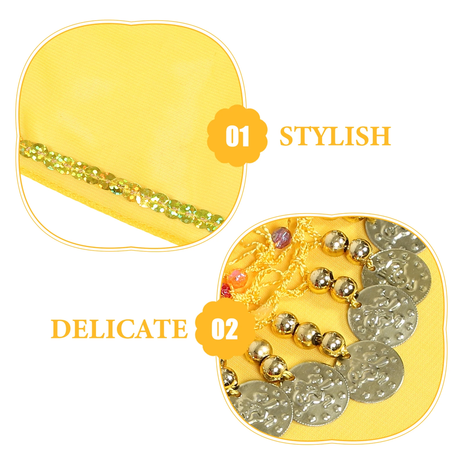 1 세트 'S 벨리 댄스 헤드피스 부드럽고 편안한 착용감 댄스 공연용 할로윈 코스튬 액세서리 부족풍