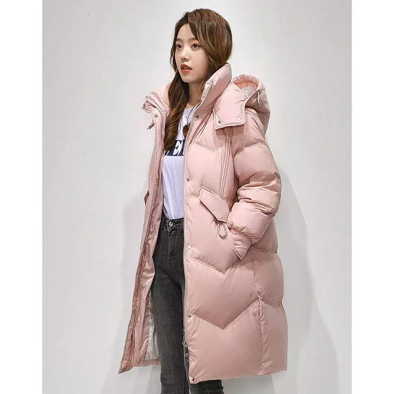 2026 Nuova Giacca Invernale Da Donna Parka Moda Con Cappuccio Spessore Caldo Lungo Imbottiture Cappotto di Cotone Parka Femminile Casual Outwear Cappotto Delle Signore