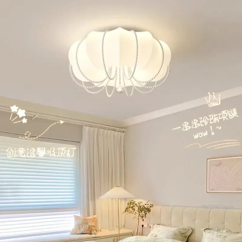 

GHEUVNJ Bedroom lamp simple modern creative designer new ceiling lamp warm wedding room lighting fixture