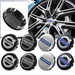 56/60/64MM Car Wheel Center Caps Hub Badge Covers For Volvo V40 V50 V60 V70 V90 XC40 XC60 Rdesign AWD C30 C70 S40 S60 S70 S80