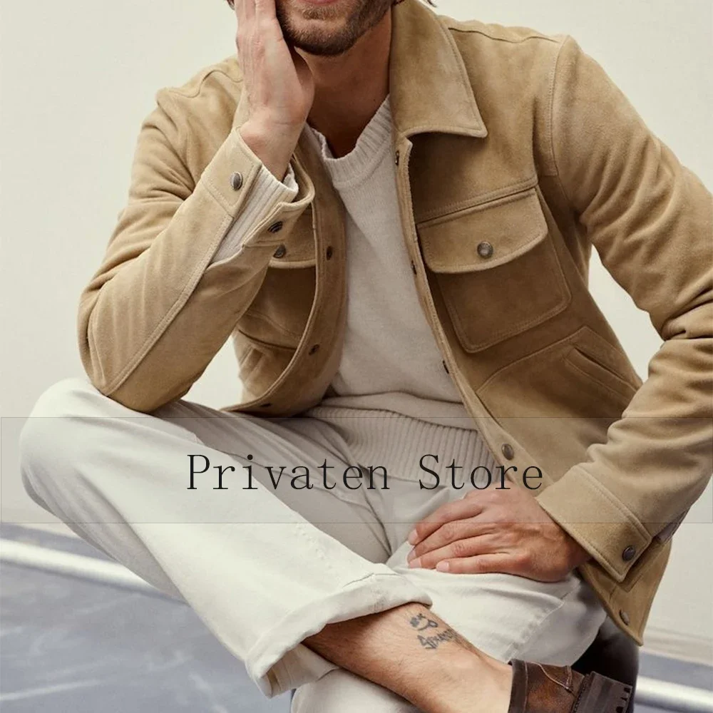 

Men Jackets Man Party Men's Suede Jacket Men's Winter Clothes Mens Jackets for Suit Top Semi Formal Man New in Suits & Blazers