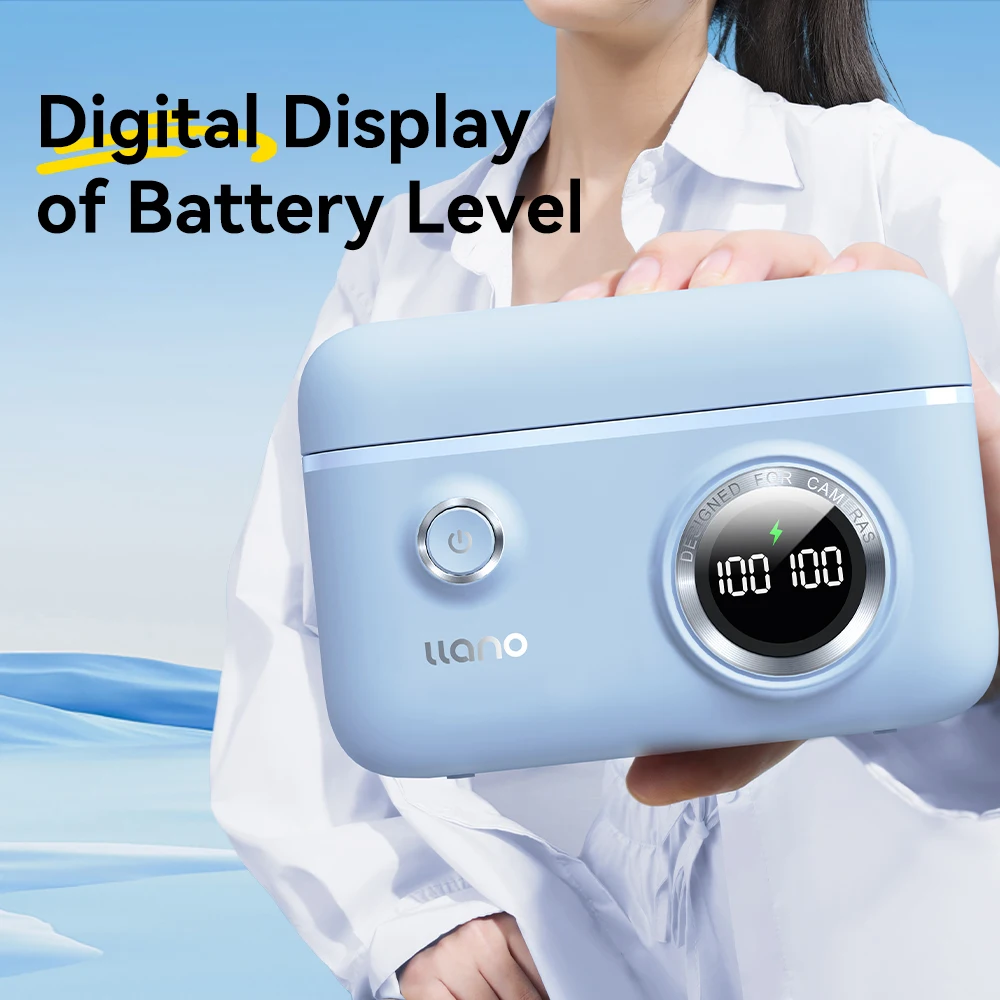 LLANO NP-W126s Camera Charger, Dual charging ports LED Display with SD Card Storage Function compatible with Fuji XT3 XT30 XT20