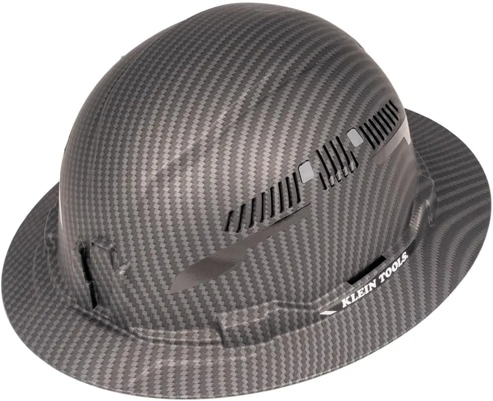 

Vented Full Brim Premium KARBN Design Type 1 Class C Hard Hat with 4-Point Ratchet Suspension