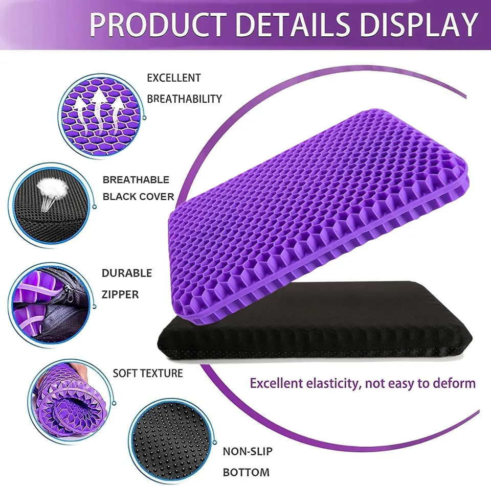 Comfortable Cooling Gel Seat Cushion for Relief