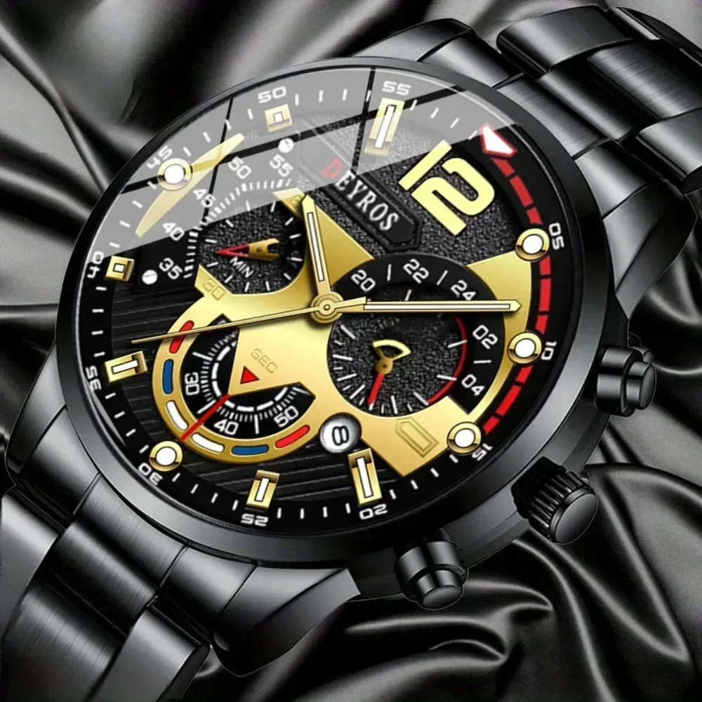 

Роскошные мужские часы с корпусом из сплава и ремешком. Деловые и повседневные часы для мужчин. Подарок ко Дню отца.