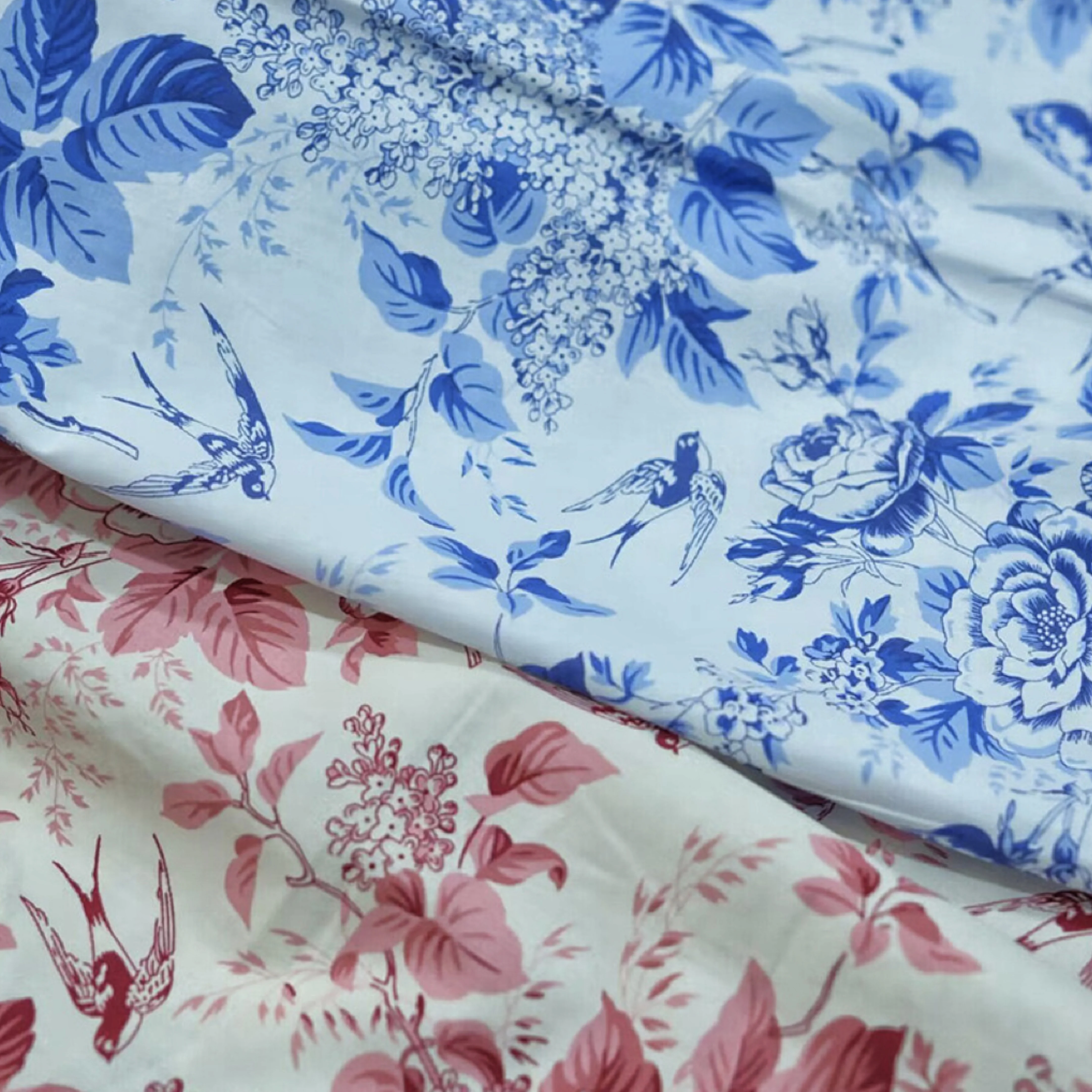 50x145cm Blaue und weiße Porzellantuschemalerei 100 % Baumwollstoff Digitaldruck zum Nähen Stoff Kleid Rock Kinder Designe – Detail 4