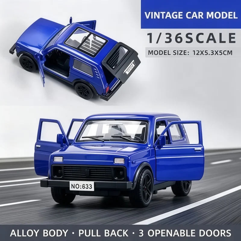 1:36 Alloy Car Model, Reaction Off-Road Car, Three Doors Can Open, Gift Alloy Toy Car view 2