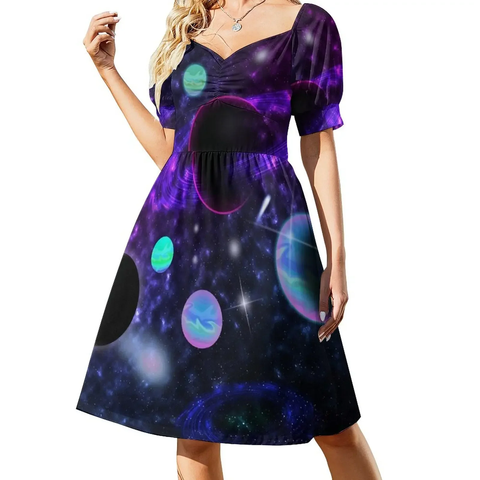 Somewhere Far Away From Earth Short-Sleeved Dress dress summer dress