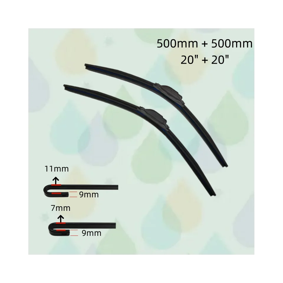 

Wiper blades for Cadillac XLR 2003-2009,Chevrolet Niva 2123 2002-2011 20"+20"(500mm + 500mm) All-Season Auto Windshield