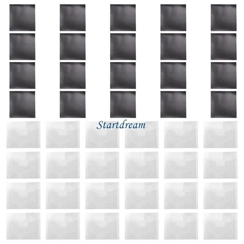 20 Pcs Sheets with Stamp Die Storage Pockets Plate Cutting Dies Stencil Organizers for Die Storage K92C