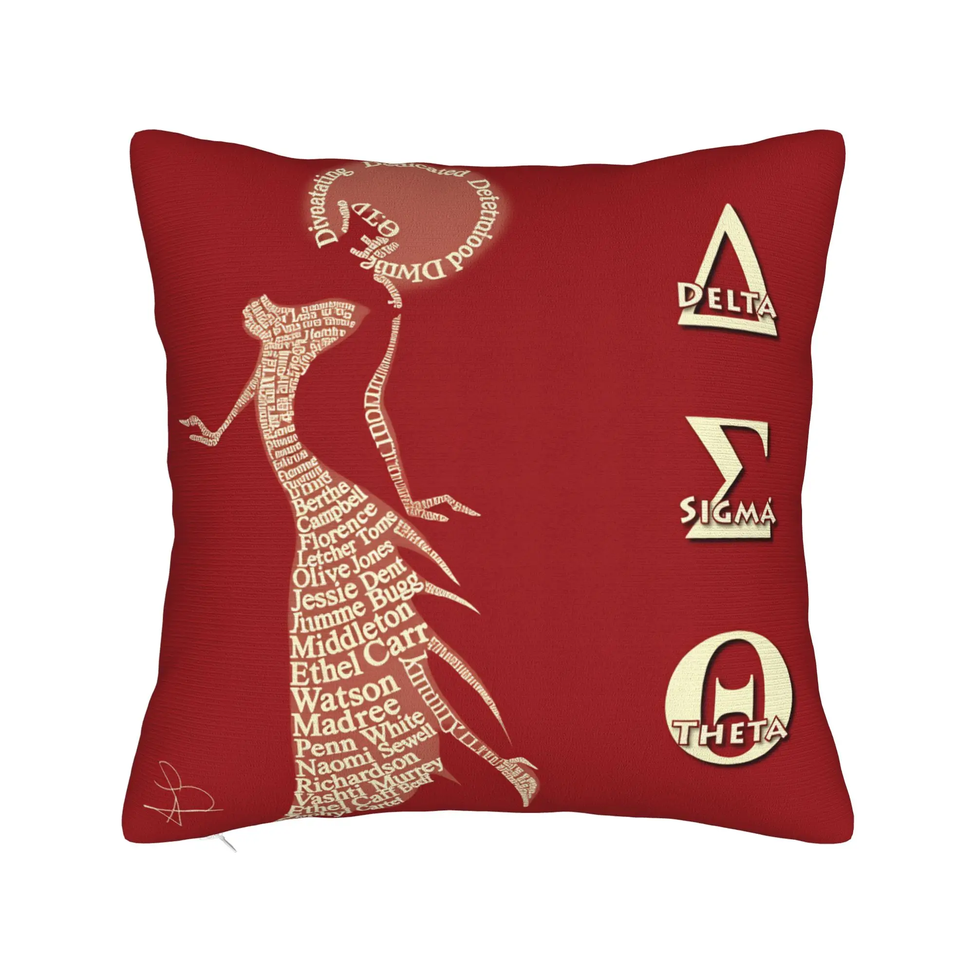 D-Delta Sigma Theta Pillowcases  Morden Pillow Case For Sofa Home Decoration Print Pillow Cover