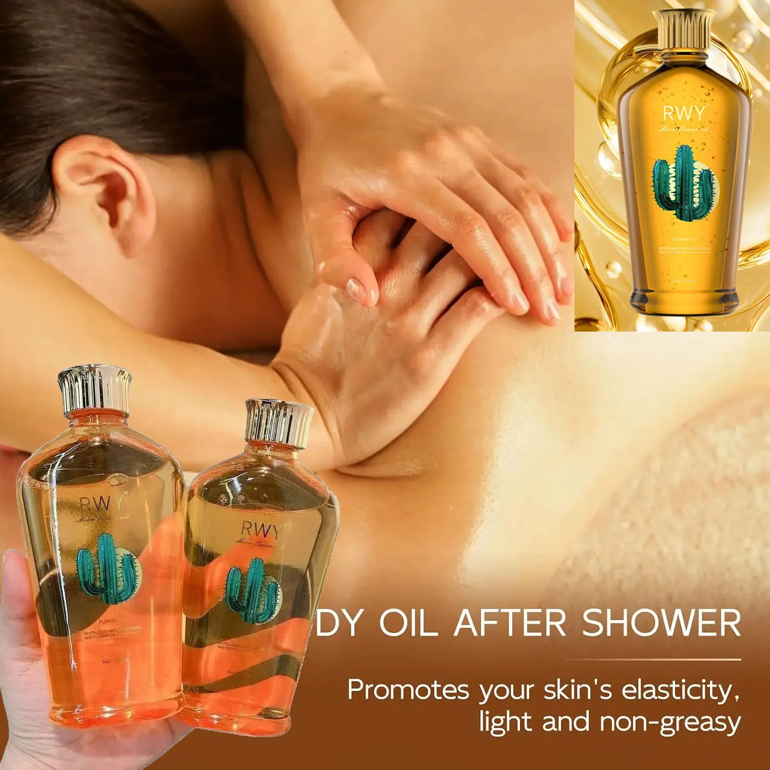 

God Flower Body Massage Oil Improve Moisturizing Relieve Stress Strengthen Nourishing Muscle Relaxing Body SPA Essential Oils