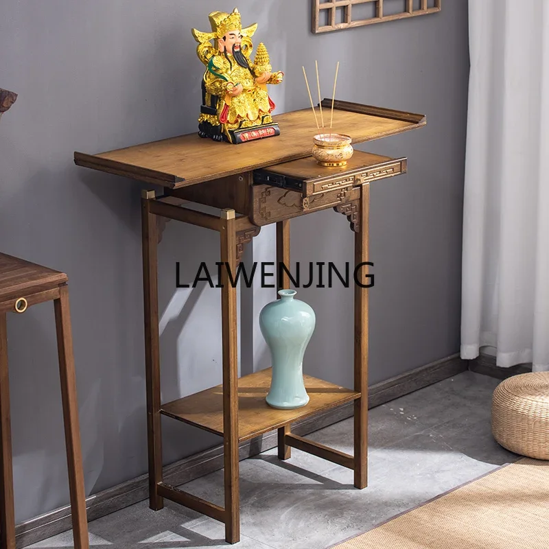 SGF Buddhist niche table offering table economical incense case against the wall solid wood simple