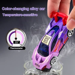 6PCS 1:64 Temperature-sensitive Color-changing Alloy Car Model Pull-back Crash-resistant Alloy Sports Car Toy Children's Gift