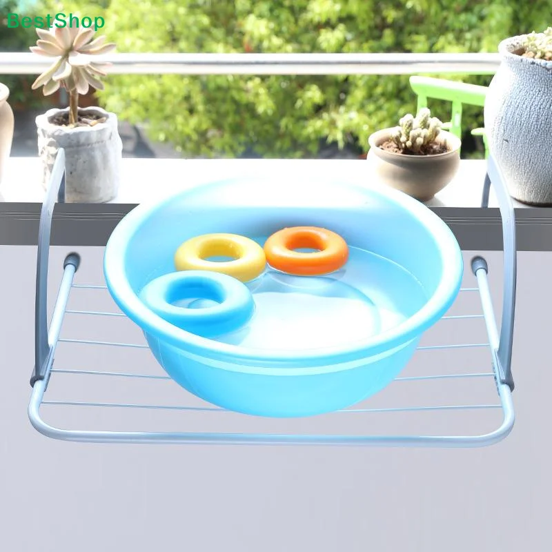 〔Q〕Expandable Window Sill Clothes Drying Rack Foldable Balcony Laundry Hanger Iron Shoe Towel Dryer view 5