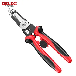 DELIXI ELECTRIC 6 in 1 Wire Stripper Pliers,Multifunctional Wire Cutters Tool for Electric Cable Stripping Cutting and Crimping