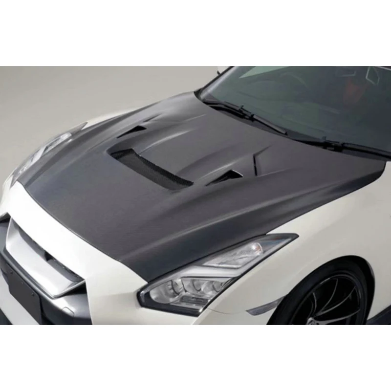 for Nissan GTR R35 2017 MY17 VRS Style auto fiber glass unpainted front bonnet Hood