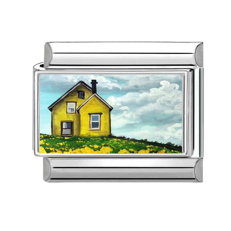 Mountains and Seas Scenery Italian Charm Links for Bracelets