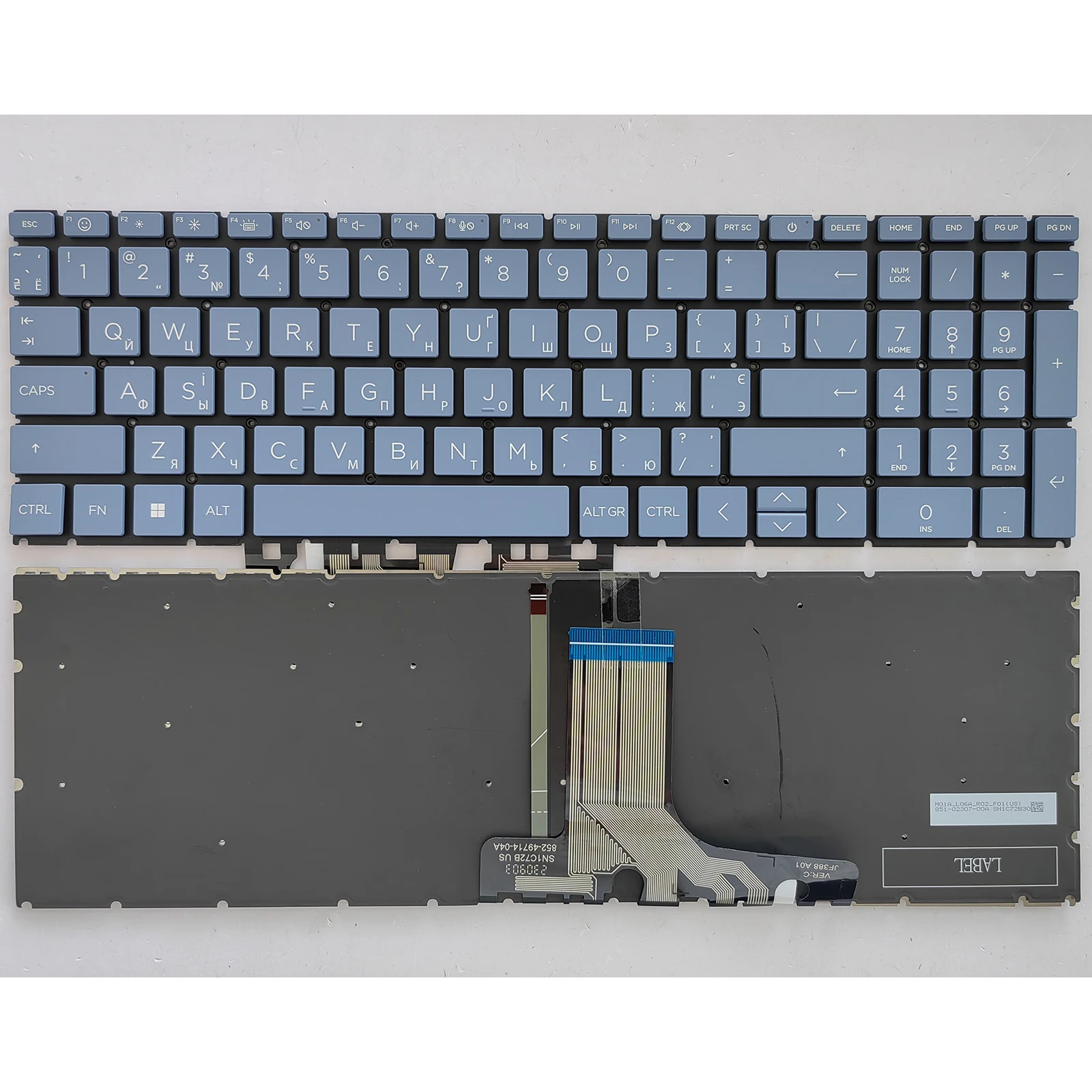 Laptop Keyboard for HP 15-FC 15-FC0000 15-FC0017CA 15-FD0000 15-FD0083WM RU Backlit Blue