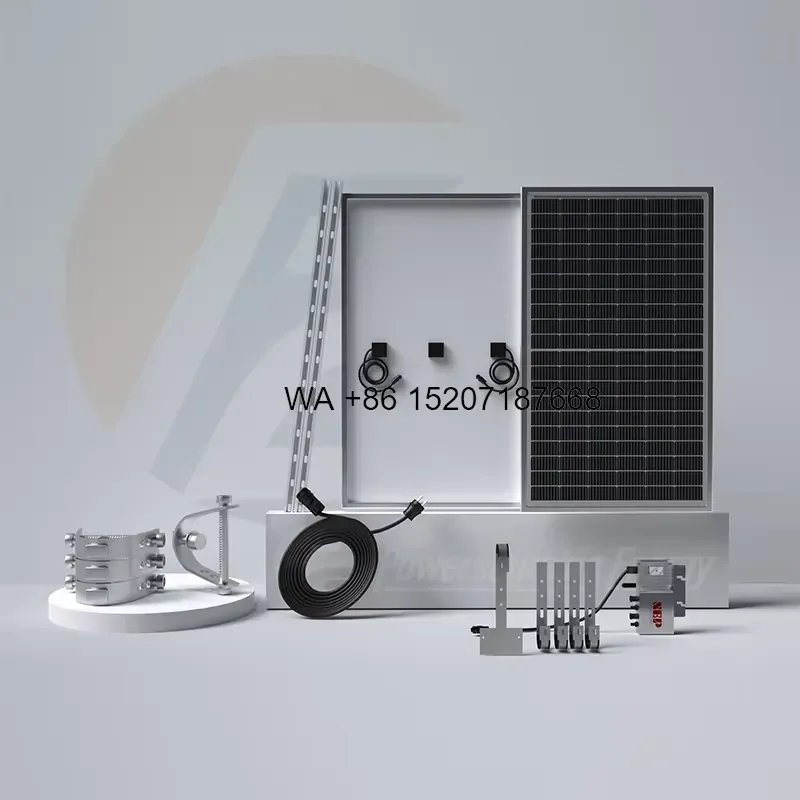 Wmwmnu for 400W to 1000W Balcony Power Plant Solar Kit Plug and Play Micro Inverter System 3KW Residential Grid Tie Solar