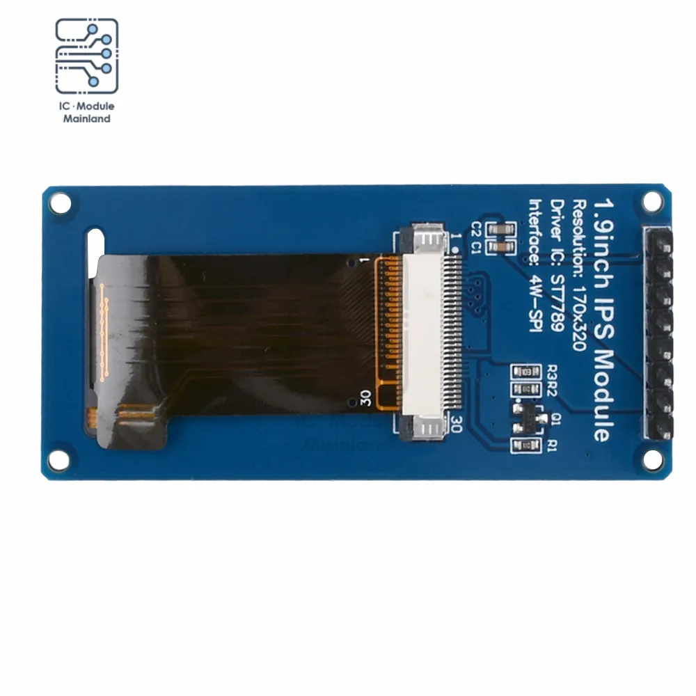 ST7789 IC Full View TFT LCD Módulo de Exibição Colorida, SPI Porta Serial, HD, 170x320, MSP430, C51 Programas, 1.9 "IPS