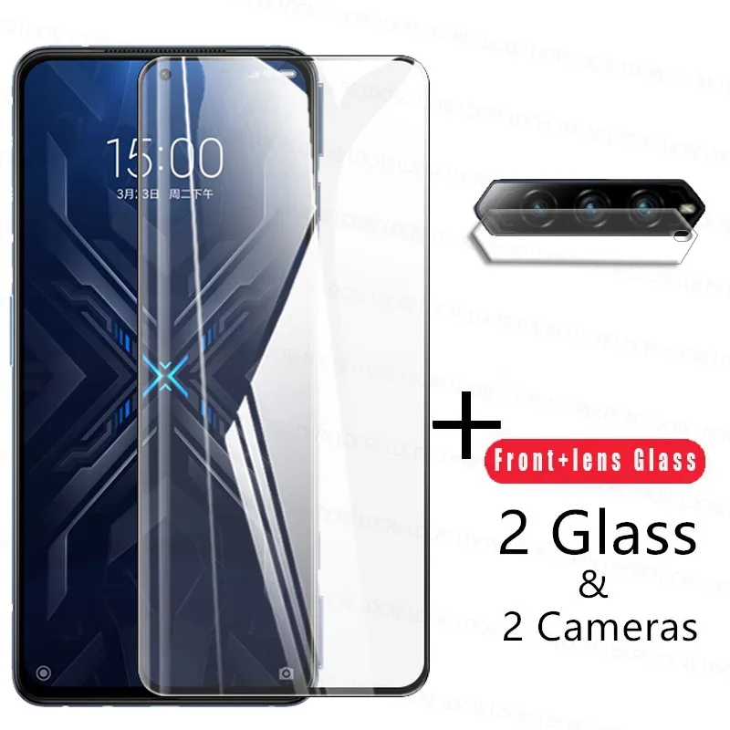 4-in-1 2.5D Tempered Glass For Xiaomi Black Shark 4S Pro Glass For Black Shark 4S 4 Pro Screen Protector 9H Camera Lens Film