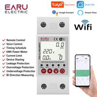 63A Tuya Smart WiFi Circuit Breaker Switch BI-Direction Measuring Earth Leakage Over Under Voltage Protector Energy Power Meter