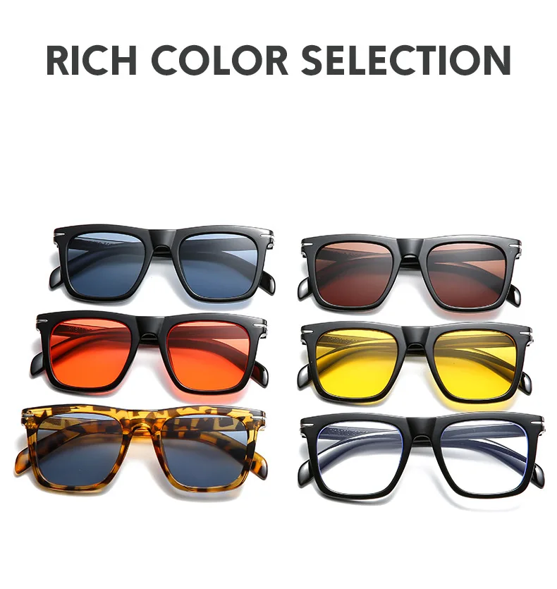 Neue High Definition Männer Frauen Sonnenbrille Quadratische Sonnenbrille UV400 Sonnenbrille Designer Sonnenbrille Hohe Qualität – Detail 3