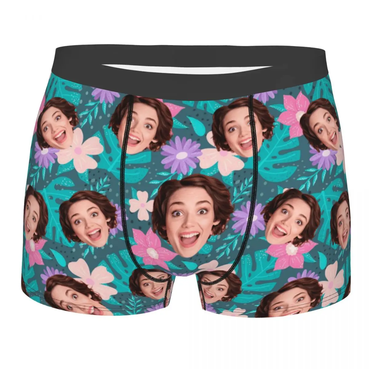 

Valentine's Day Men Personalized Face Photo Custom Underwear Customized Boxer Briefs Soft Shorts Panties Underpants For Husband