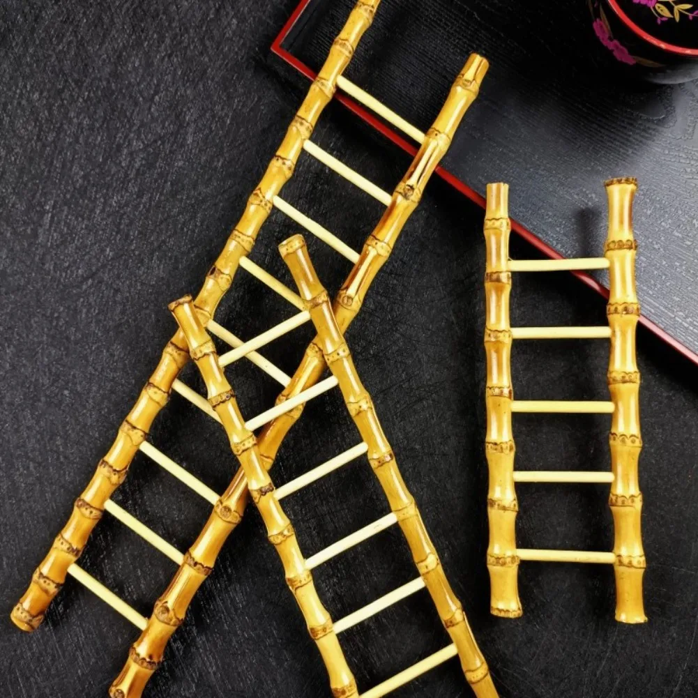 Simulated Bamboo Ladders Handcrafted Ornaments Restaurant Sashimi Plating Decoration Bamboo Ladder Barbecue Plate Props