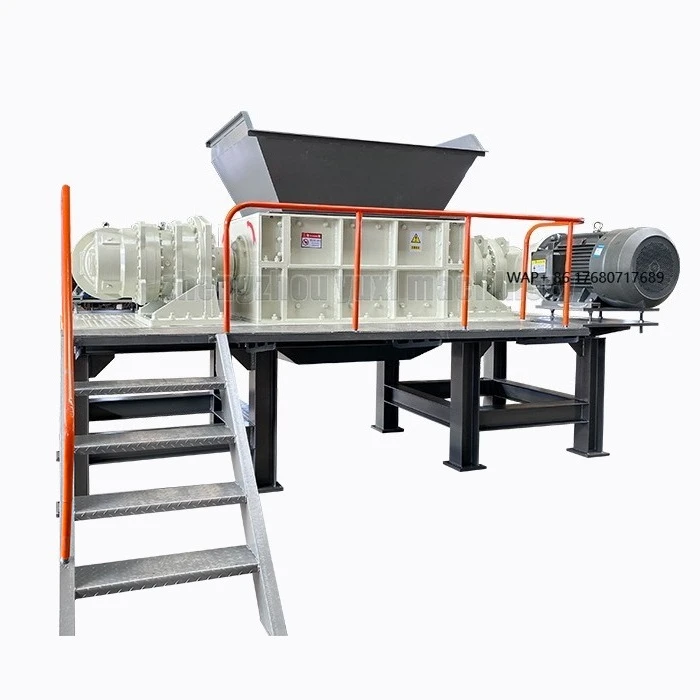 Multifunctional Adjustable 2 Axis Waste Corrugated Cardboard Shredder Big Double Shaft Wood Chipper Electric Garden Shredder