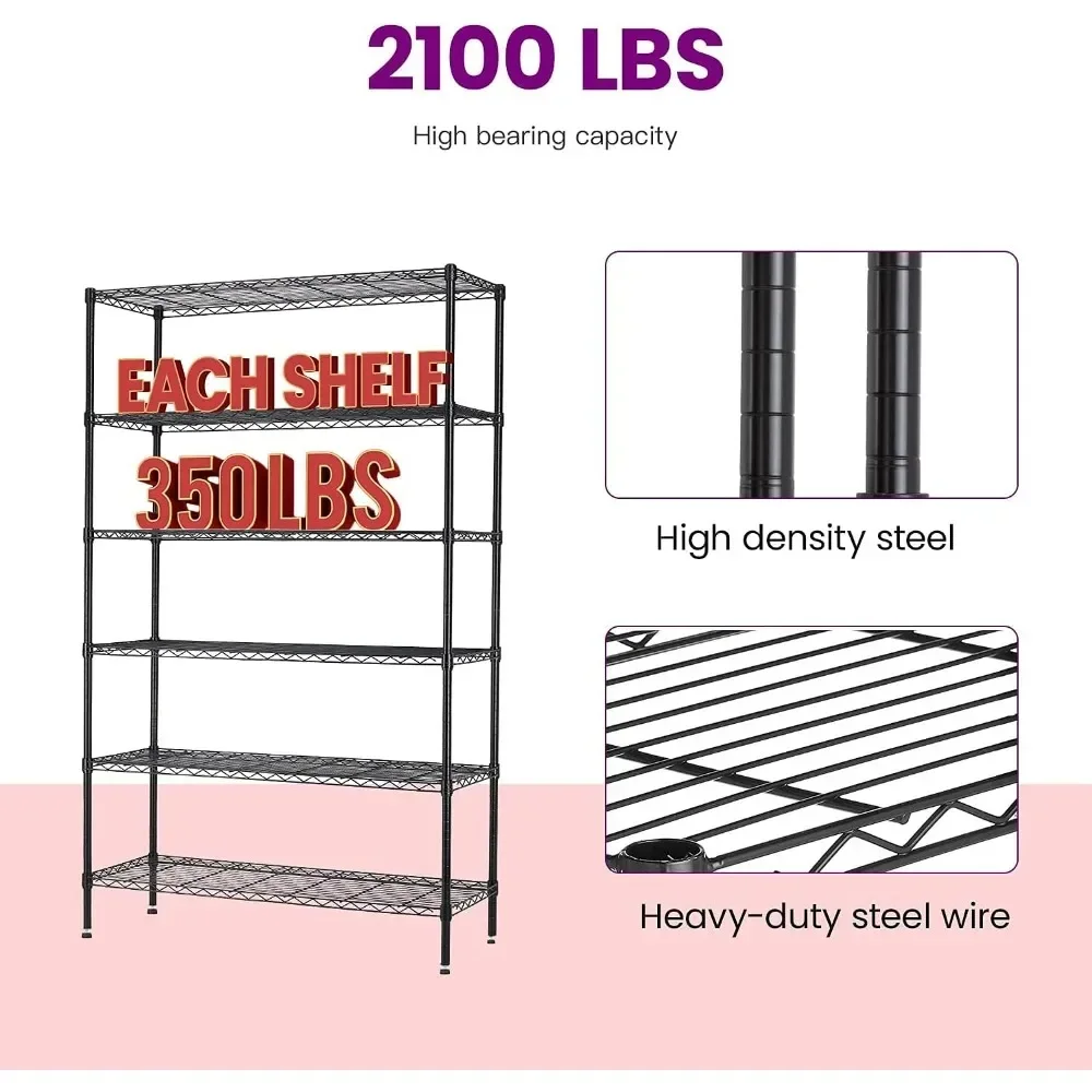 Wire Shelving Unit Storage Cart Metal Shelf Rolling Utility Cart 2100Lbs Capacity with Tier Casters Adjusta furniture sideboard