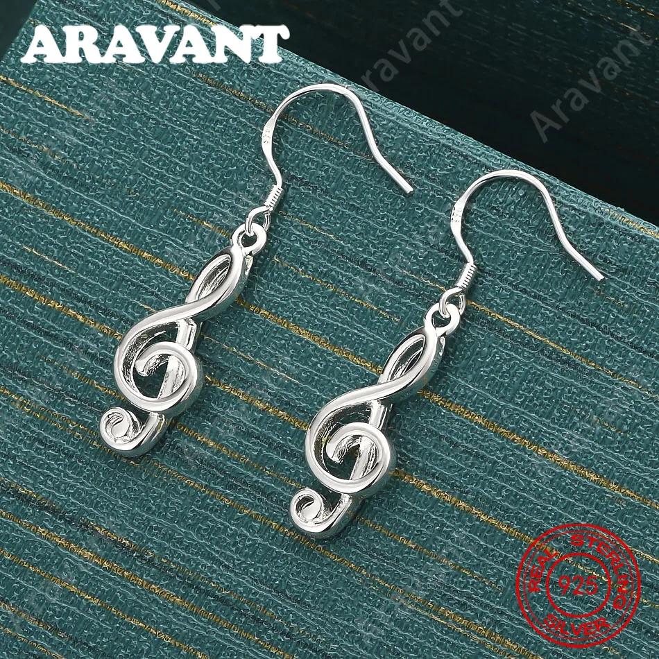 925 Sterling Silver Musical Note Earrings - Everyday Accessories For Women, Simple And Elegant Jewelry