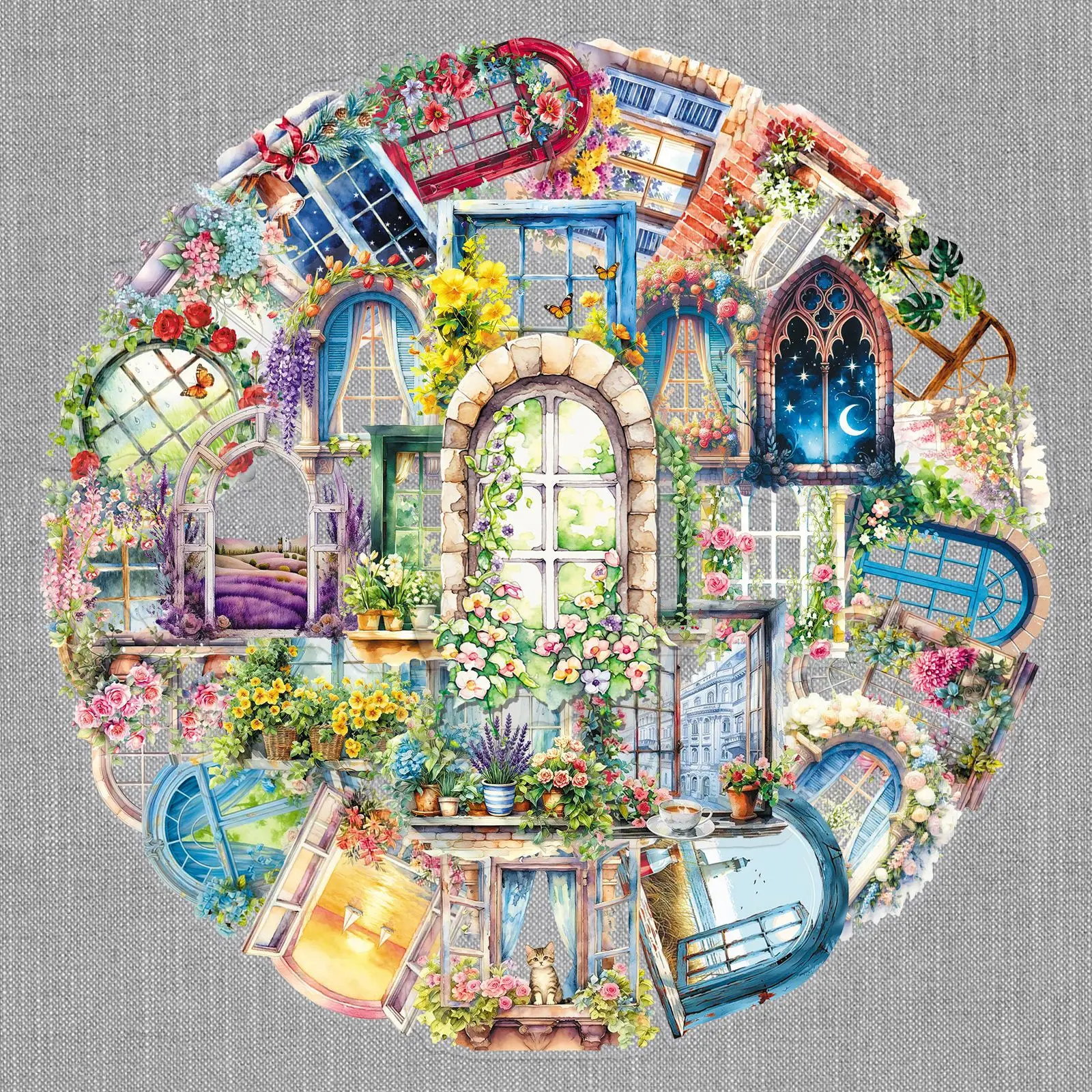 10/50PCS Transparente Fenster Blume Aufkleber PET Graffiti DIY Dekoration Handy Fall Notebook Wasser Tasse Spielzeug Geschenk Aufkleber