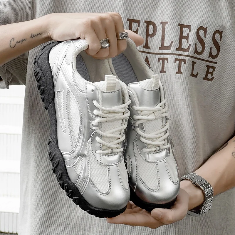 

2025 Autumn New Arrival Men Casual Shoes Fashion Anti Slip Comfortable Man Sneakers Solid Four Season Light Rubber Sole Footwear