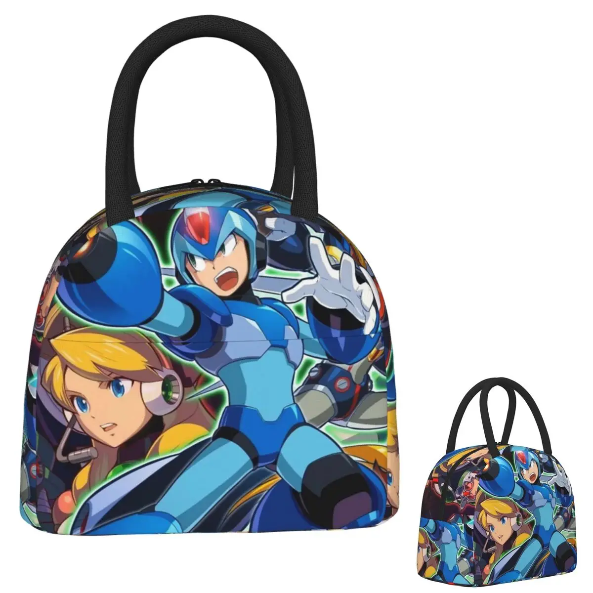 

Megaman видеоигра Mega Man сумки для обеда изолированная коробка для бенто портативная сумка для обеда многоразовые сумки для пикника сумка-холодильник для женщин-студентов
