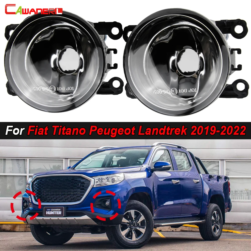 2 X 55W 100W Car External LED Halogen Fog Light Assembly For Fiat Titano Peugeot Landtrek Changan Hunter Kaicene F70 2019-2022