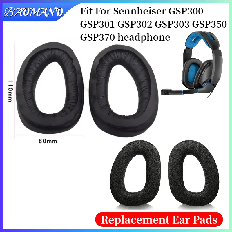

Replacement Earpads for Sennheiser GSP300 GSP301 GSP302 GSP303 GSP350 GSP370 Headphone Headset Earmuff Leather Pads Foam Pads