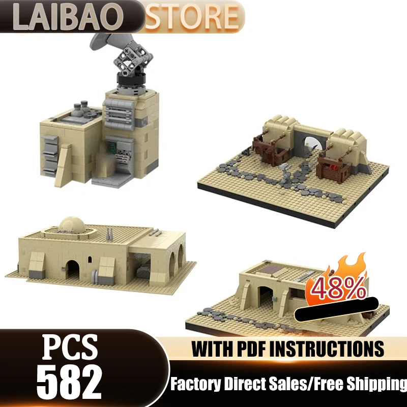 

Конструктор MOC: Военная база, технологичные модульные блоки, модель по мотивам кинокосмоса, подарки, рождественские игрушки, наборы для сборки своими руками