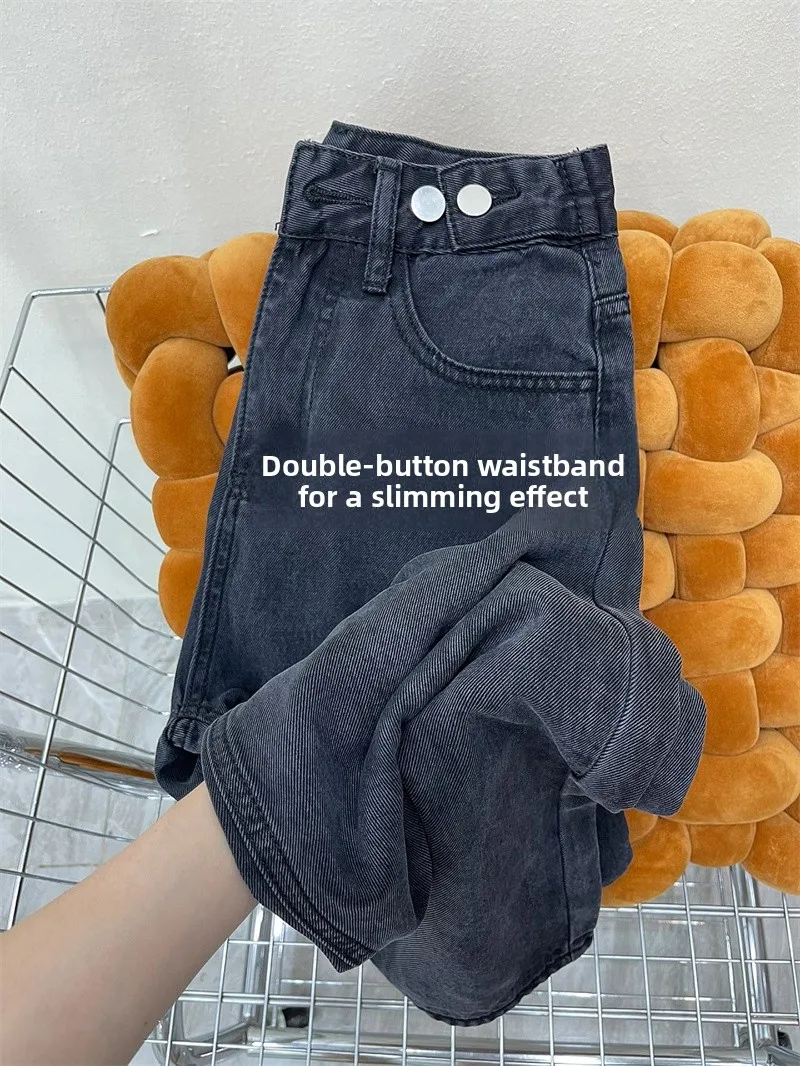 

Шелковые джинсовые джинсы с высокой талией и широкими штанинами, женские осенние прямые повседневные длинные брюки грушевого цвета, утягивающие брюки больших размеров