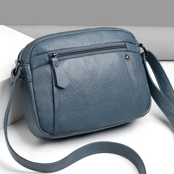 Soft Leather Crossbody Bags For Women 2023 Fashion Small Simple Shoulder Bag Handbag Female Purses Ladies Messenger Bags Sac