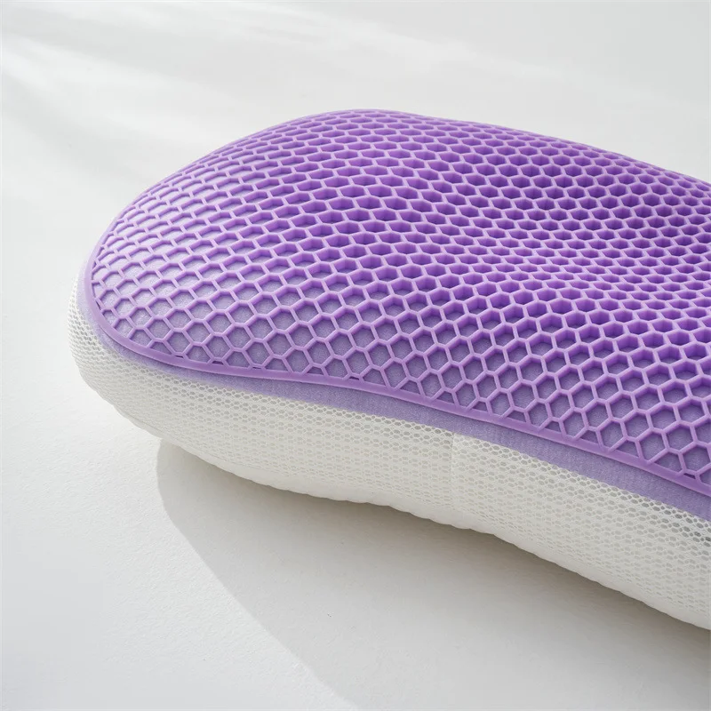 Breathable Cooling Feel TPE Pillow Orthopedic Pillow Neck Pain Protect Vertebrae Bed Cushion Cervical Honeycomb Sleeping Pillows