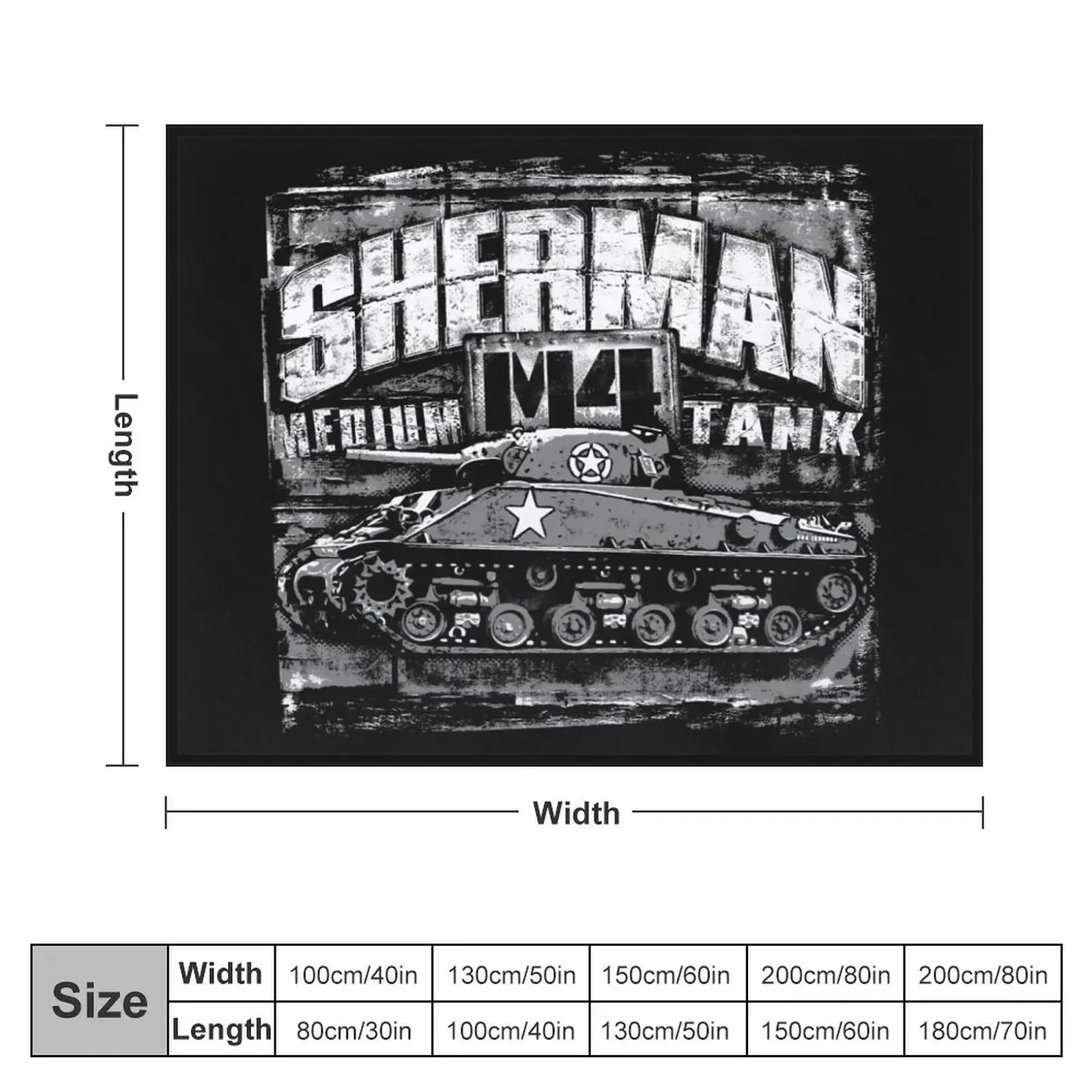 M4 Sherman Throw Blanket Weighted manga Blankets