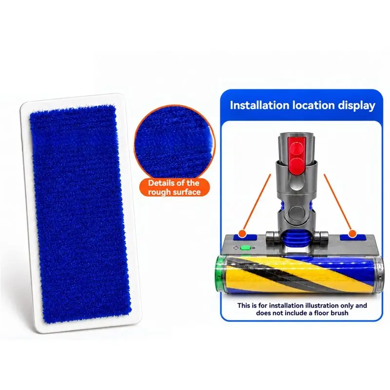 A38T Soft Velvet Brush Strips for Dyson V12 V15 G5 Laser Slim Cleaner Head Replacement Parts 4PCS Anti-Static