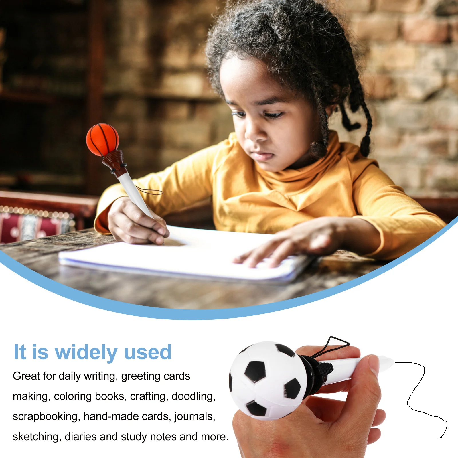 

8 шт. гелевые прыгающие ручки футбольной формы для удобного письма, канцелярские принадлежности, школьные принадлежности, шариковые ручки для студентов