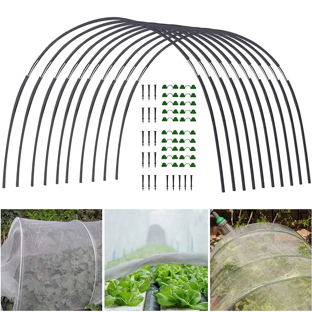 

Garden Hoops For Raised Beds Grow Tunnel Hoops Planter- Support Garden Arch Greenhouse Frame For Yard Garden Beds Netting