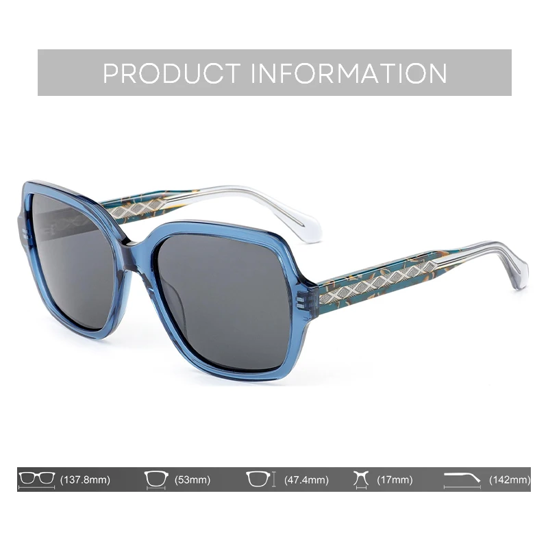 BLUEMOKY الاتجاه خلات قصر النظر/طول النظر وصفة طبية النظارات الشمسية النساء مستطيل Uv400 الاستقطاب نظارات شمسية التصحيحية