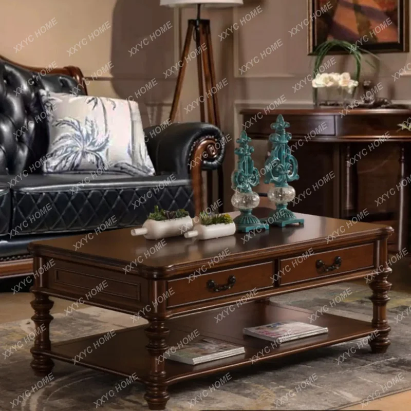 XX New arrrive  country coffee table TV cabinet combination all solid wood retro home