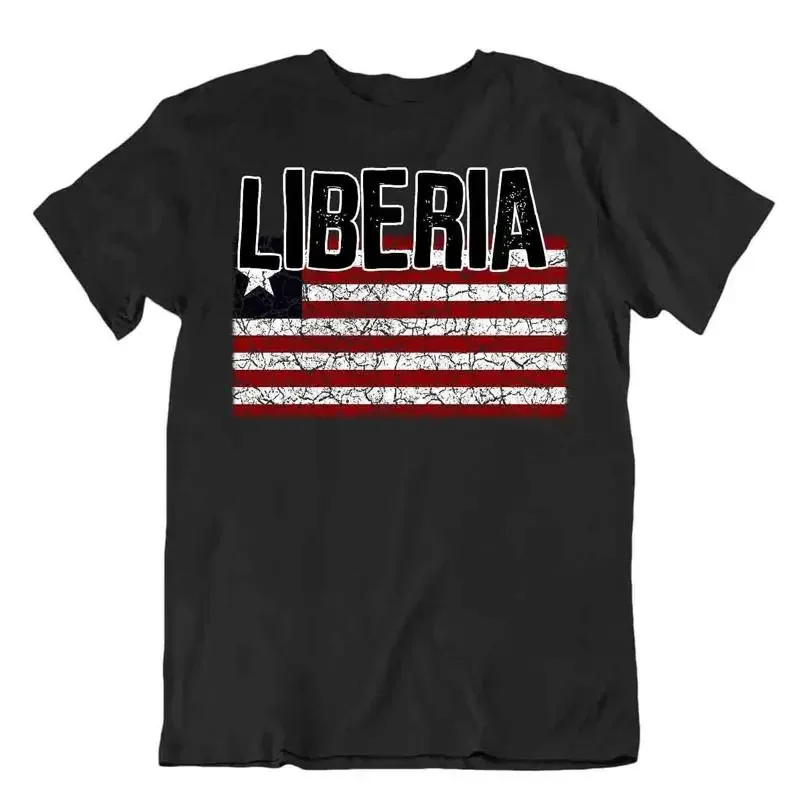 Flag T Shirt Liberia Fashion Country Souvenir Gift Tee Pride logo